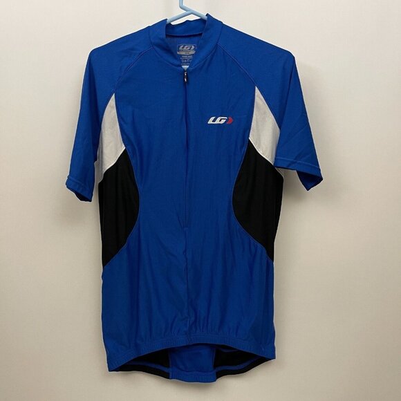 Louis Garneau LG Transit Mens Colorblock Cycling Jersey Size M Blue Short Sleeve - Picture 1 of 8